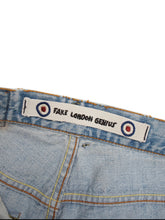 Load image into Gallery viewer, 00'S "FAKE LONDON GENIUS"DISTRESSED DENIM JEANS