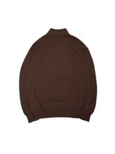 画像をギャラリービューアに読み込む, 90'S "HORN" HALF-BUTTON HIGH NECK CASHMERE KNIT SWEATER