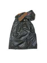 画像をギャラリービューアに読み込む, 80-90'S "SAN FRANCISCO STORY" HOODED KNIT COLLAR LEATHER COAT