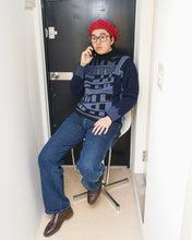 画像をギャラリービューアに読み込む, 80-90'S "MAILLAPARTY" LOGO JACQUARD MOCK NECK KNIT SWEATER by M+FG