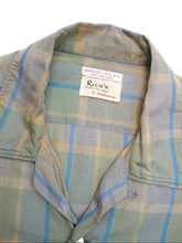 画像をギャラリービューアに読み込む, 60'S "HATHAWAY" OPEN COLLAR SILK CHECK SHIRT