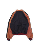画像をギャラリービューアに読み込む, 80-90'S "BOZO" LEATHER SWITCHING COLLARED AWARD JACKET