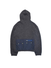 画像をギャラリービューアに読み込む, 90'S "FLY53R135" NYLON POCKET ZIP UP KNIT HOODIE
