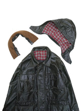 画像をギャラリービューアに読み込む, 80-90'S "SAN FRANCISCO STORY" HOODED KNIT COLLAR LEATHER COAT