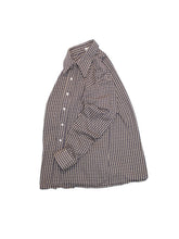 Load image into Gallery viewer, 60-70'S UNKNOWN COTTON POLY KNIT HOUND TOOTH SHIRT