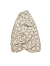 画像をギャラリービューアに読み込む, 90'S "SOVIET" GEOMETRIC CHECK PATTERN L/S SHIRT