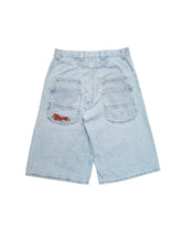 画像をギャラリービューアに読み込む, 90's "Lee Pipes" 7POCKET DENIM BAGGY SHORTS