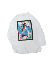 Load image into Gallery viewer, 90's XAVIER ROBERTS BLACK MAN ON A HORSE L/S TEE