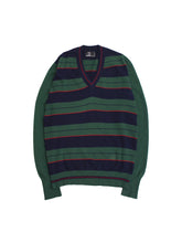 画像をギャラリービューアに読み込む, 80'S "DUNHILL" V-NECK STRIPE CASHMERE KNIT