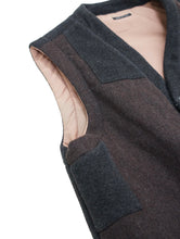 画像をギャラリービューアに読み込む, 80〜90'S "EMPORIO ARMANI" PATCH WORK DESIGN WOOL VEST