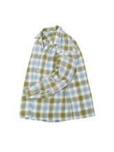 画像をギャラリービューアに読み込む, 60's "TOWNCRAFT" DAN RIVER FABRIC CHECK STITCH OPEN COLLAR SHIRT