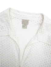 画像をギャラリービューアに読み込む, 00'S "SIGRID OLSEN SPORT" EYELET MESH OPEN COLLAR SHIRT