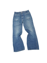 画像をギャラリービューアに読み込む, 60-70's UNKNOWN WHITE STITCH WIDE FLARE DENIM