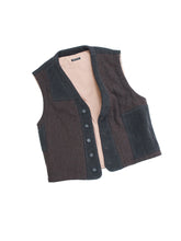 画像をギャラリービューアに読み込む, 80〜90'S "EMPORIO ARMANI" PATCH WORK DESIGN WOOL VEST