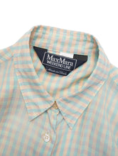 Load image into Gallery viewer, 90'S "MAX MARA WEEKEND LINE" PASTEL PLAID RAYON SHIRT