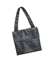 画像をギャラリービューアに読み込む, 00'S "DKNY" VELCRO FLAP LEATHER ONE SHOULDER BAG