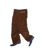 画像をギャラリービューアに読み込む, 90'S "SALVATORE FERRAGAMO" SIDE VARA TWO-TUCK CORDUROY PANTS