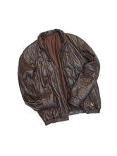 Load image into Gallery viewer, 80'S UNKNOWN PUFFER LEATHER JACKET MADE IN EUROPE