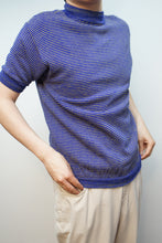 画像をギャラリービューアに読み込む, 60's "HEALTHKNIT" STRIPE S/S MOCK NECK KNIT