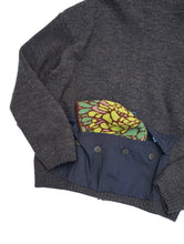 画像をギャラリービューアに読み込む, 90'S "FLY53R135" NYLON POCKET ZIP UP KNIT HOODIE