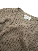 画像をギャラリービューアに読み込む, 90's "EDDIE BAUER" COTTON CABLE S/S KNIT