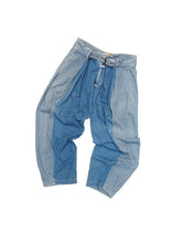 Load image into Gallery viewer, 80'S "CLOSED" BELTED SWITCHING FABRIC PANTS