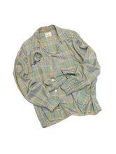画像をギャラリービューアに読み込む, 60'S "HATHAWAY" OPEN COLLAR SILK CHECK SHIRT