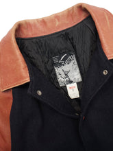画像をギャラリービューアに読み込む, 80-90'S "BOZO" LEATHER SWITCHING COLLARED AWARD JACKET