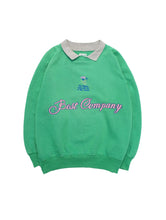画像をギャラリービューアに読み込む, 80'S "Best Company" FROWER EMBROIDERY COLLARED SWEATSHIRT