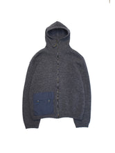 画像をギャラリービューアに読み込む, 90'S "FLY53R135" NYLON POCKET ZIP UP KNIT HOODIE