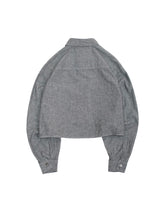 Load image into Gallery viewer, 90's "KRIZIA JEANS" CROPPED CHAMBRAY TRUCKER JACKET