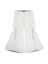 画像をギャラリービューアに読み込む, 00'S "MC PLANET" DRAW STRING DEFORMED WIDE FLARE CARGO PANTS