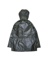 画像をギャラリービューアに読み込む, 80-90'S "SAN FRANCISCO STORY" HOODED KNIT COLLAR LEATHER COAT