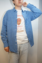 画像をギャラリービューアに読み込む, 90'S "ESPRIT" LINEN COTTON CHECK SHIRT