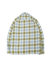 画像をギャラリービューアに読み込む, 60's "TOWNCRAFT" DAN RIVER FABRIC CHECK STITCH OPEN COLLAR SHIRT