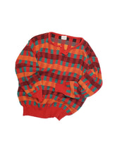 画像をギャラリービューアに読み込む, 80'S "MAILLAPARTY" MULTI STRIPE BOAT NECK KNIT SWEATER by M+FG