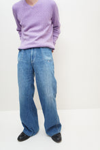 画像をギャラリービューアに読み込む, 60-70's UNKNOWN WHITE STITCH WIDE FLARE DENIM