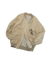 Load image into Gallery viewer, 80-90'S "DUNHILL" REVERSIBLE ZIP UP BOMBER JACKET
