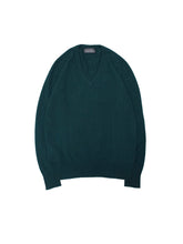 Load image into Gallery viewer, 90&#39;S &quot;SCOTS GLEN&quot; SADDLE SHOULDER CASHMERE V-NECK KNIT  SWEATER
