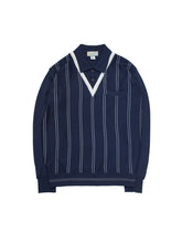 画像をギャラリービューアに読み込む, 80&#39;S &quot;GINO PAOLI&quot; LAYERD DESIGN POLY KNIT SHIRT
