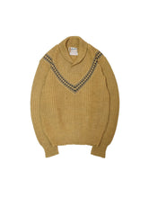 画像をギャラリービューアに読み込む, 50&#39;S &quot;BRENTWOOD&quot; SHAWL COLLAR KNIT SWEATER
