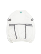 画像をギャラリービューアに読み込む, 80~90&#39;S &quot;PATRICE BREAL&quot; TAPE  DESIGN KNIT SWITCHING SWEATSHIRT
