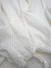 Load image into Gallery viewer, 00'S "SIGRID OLSEN SPORT" EYELET MESH OPEN COLLAR SHIRT
