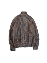 Load image into Gallery viewer, 80&#39;S UNKNOWN PUFFER LEATHER JACKET MADE IN EUROPE
