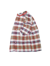 Load image into Gallery viewer, 60&#39;S &quot;PERMANENT PRESS&quot; COLLARLESS MODIFIED S/S MADRAS CHECK SHIRT
