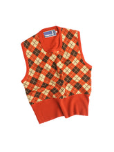 画像をギャラリービューアに読み込む, 80&#39;S &quot;TEAM-UPUP&quot;ARGYLE LONG RIB VEST
