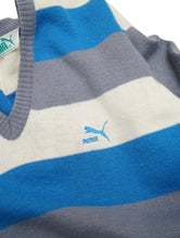 Load image into Gallery viewer, 80&#39;S &quot;PUMA&quot; V-NECK STRIPE KNIT SWEATER MADE IN ITALY
