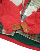 Load image into Gallery viewer, 80&#39;S &quot;THINK PINK&quot; FABRIC SWITCHING QUILTING  HOODED JACKET
