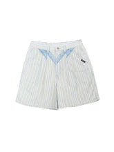 Load image into Gallery viewer, 90&#39;S &quot;ROCKY MOUNTAIN CLOTHING CO.&quot; SWITCHING DESIGN STRIPE DENIM SHORTS
