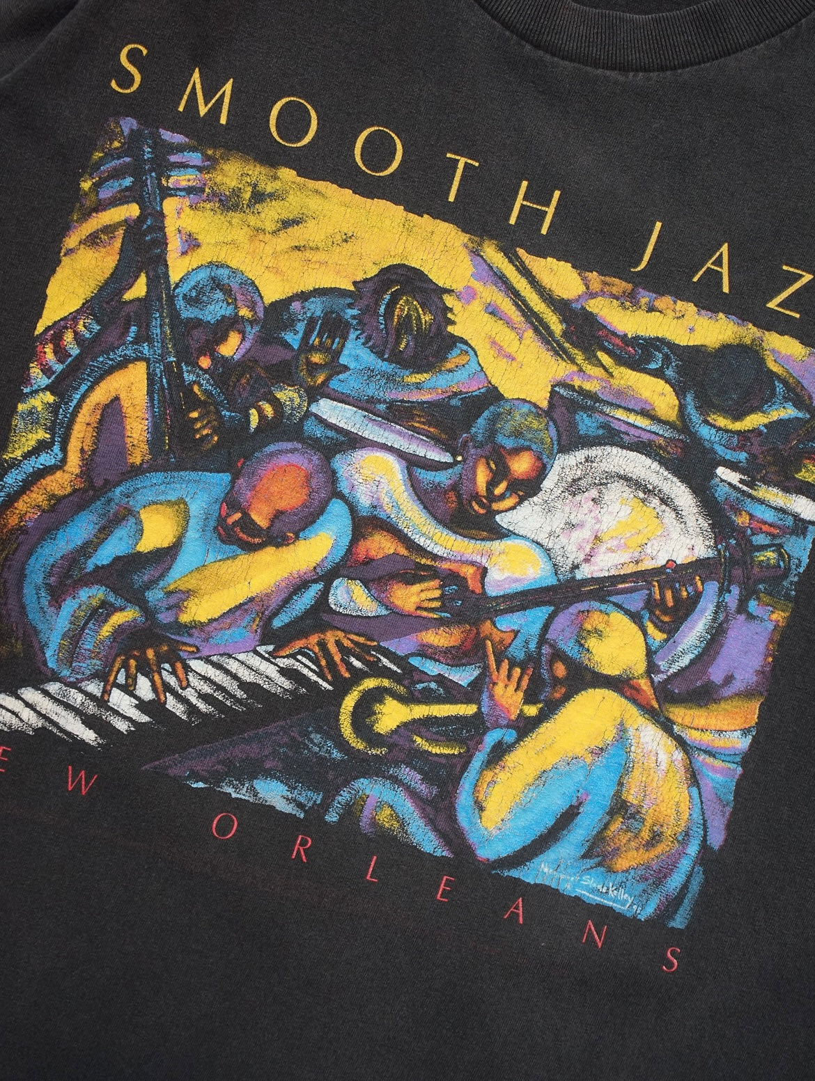 90'S SMOOTH JAZZ L/S TEE ART BY MARGARET SLADE KELLEY – suwes